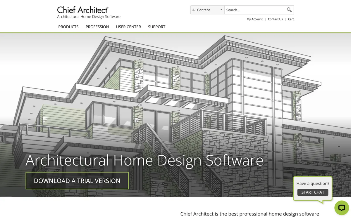 Chief Architect homepage, captured 25 October 2026
