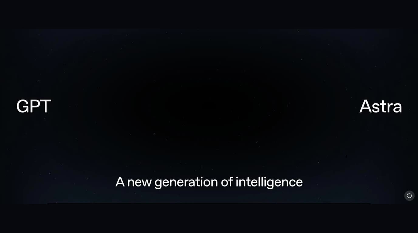 OpenAI's GPT-6 Astra announcement page, headlined A new generation of intelligence