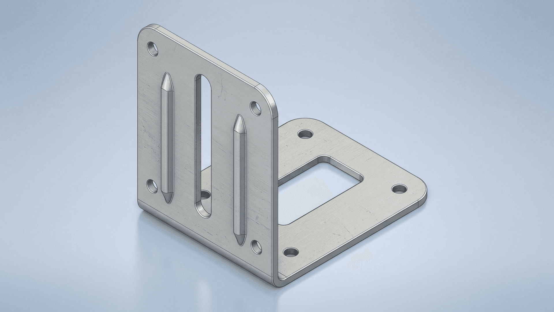 A bracket built from an imported profile in FreeCAD