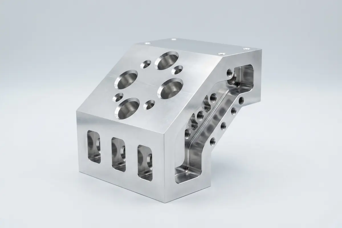 The original photo of a manifold block