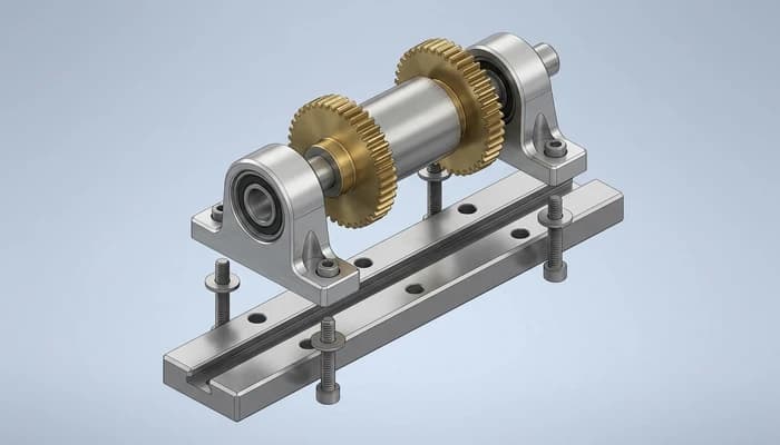 A roller-and-bearing assembly in Onshape