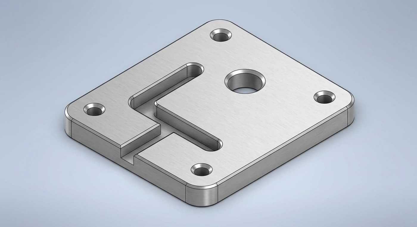 A prismatic plate, extruded from a flat profile