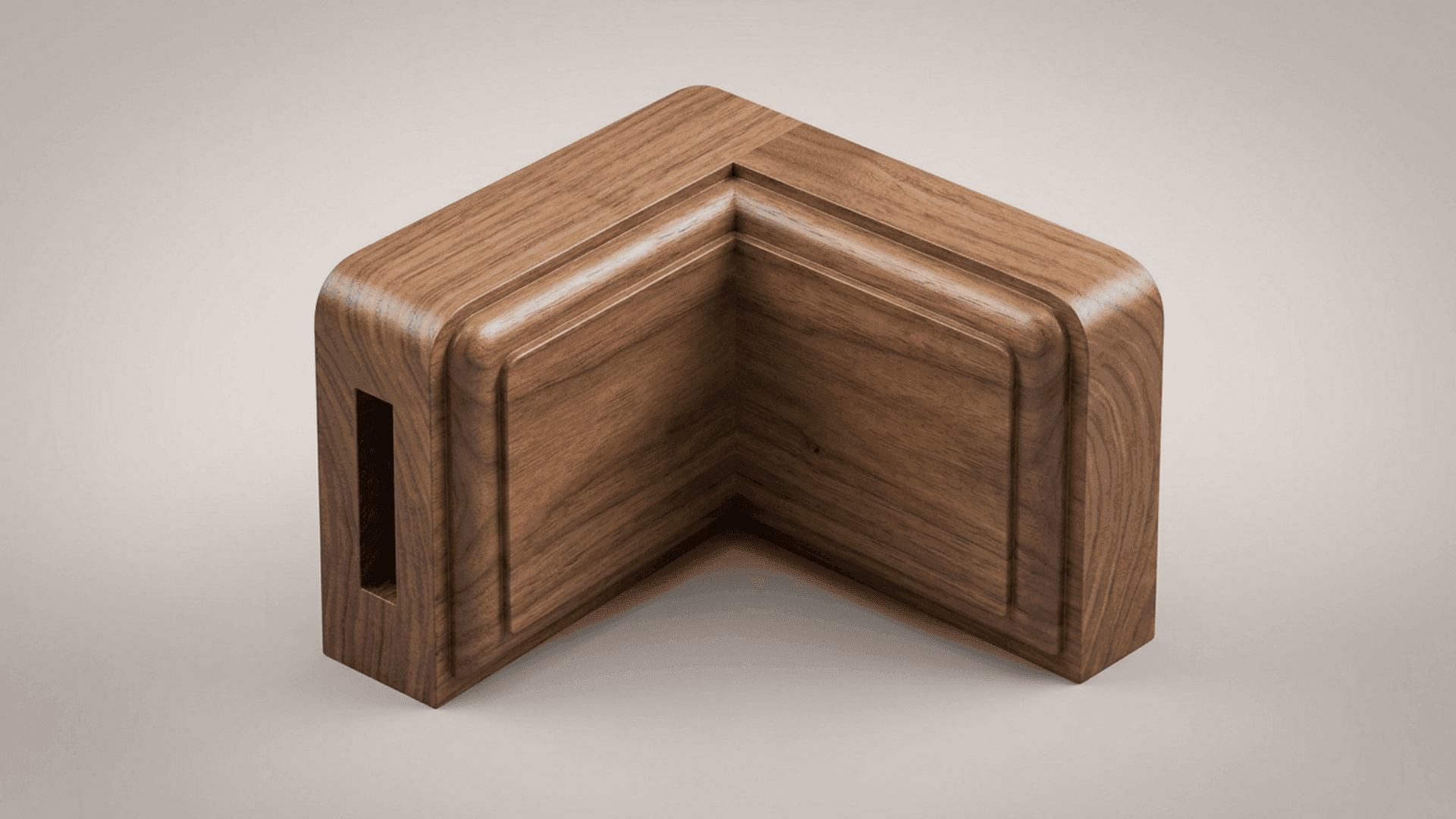 A joinery bracket built from an imported profile in SketchUp
