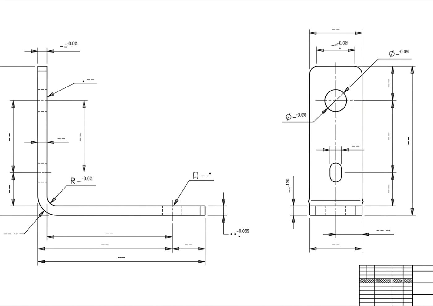 Dimensioned technical drawing generated by TechDraw AI
