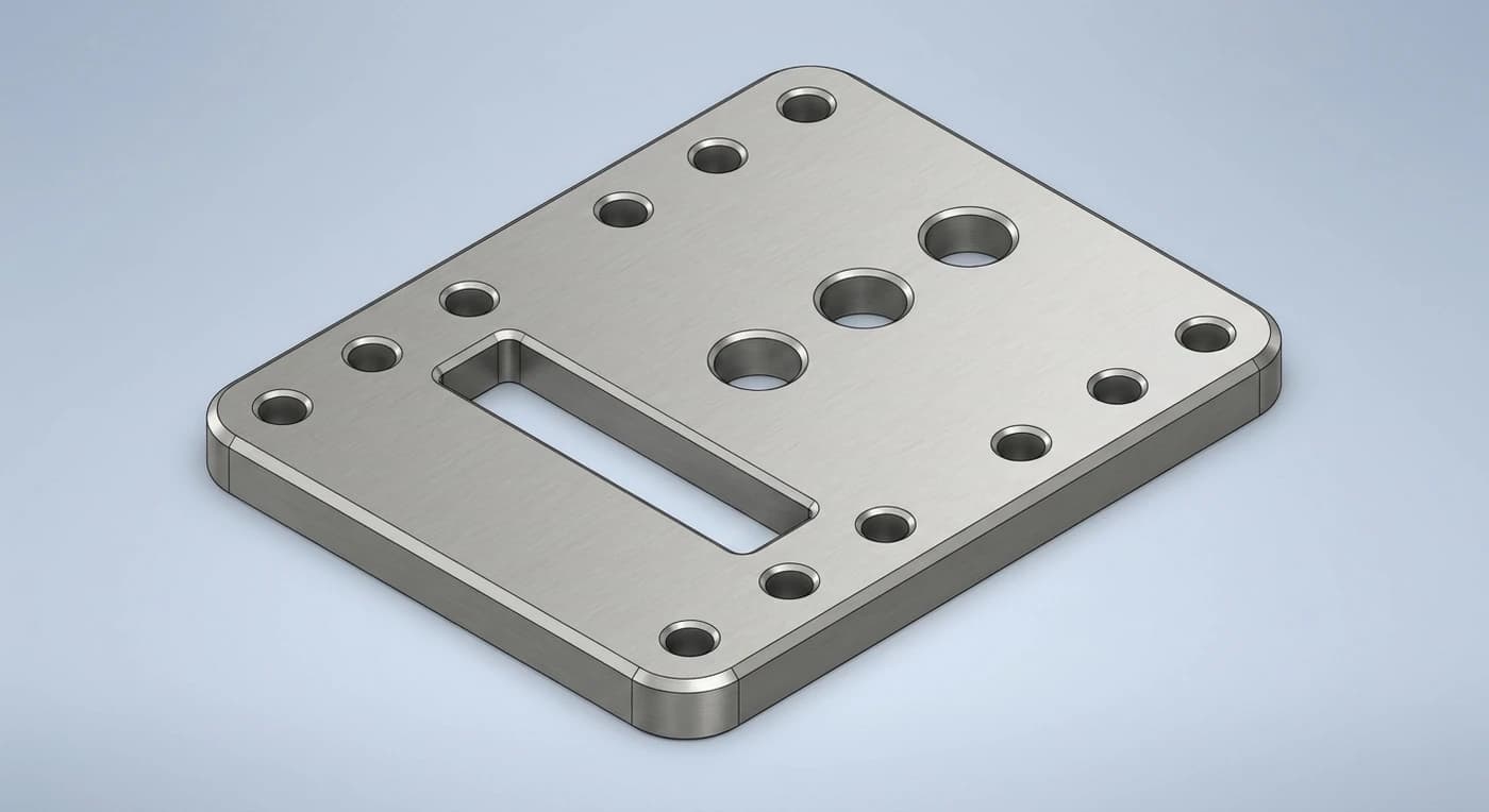 A prismatic plate, extruded from a flat profile