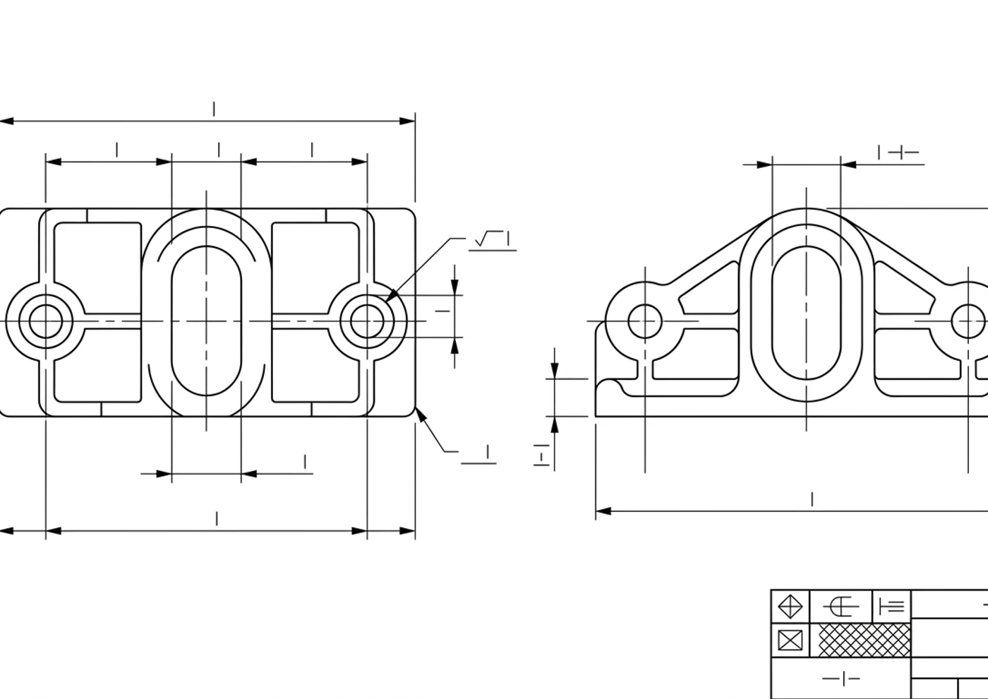 Dimensioned technical drawing generated by TechDraw AI