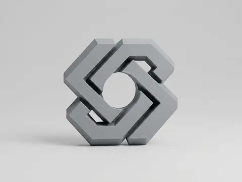 A finished solid part, the kind a 3D printer produces from the file