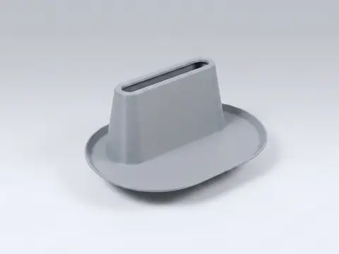 A finished solid part, the kind a 3D printer produces from the file