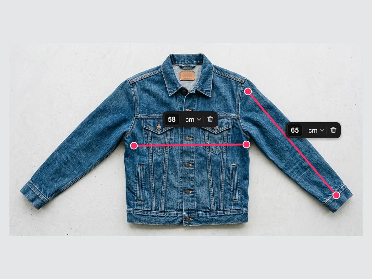 Setting the garment's key measurements before generating the flat