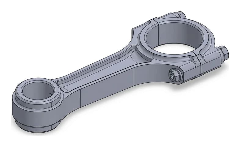 The 3D CAD model of that connecting rod