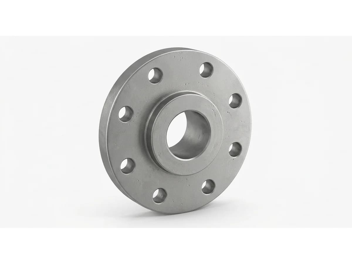 The reference picture of the pipe flange that the sentence became, which the 3D model is built from